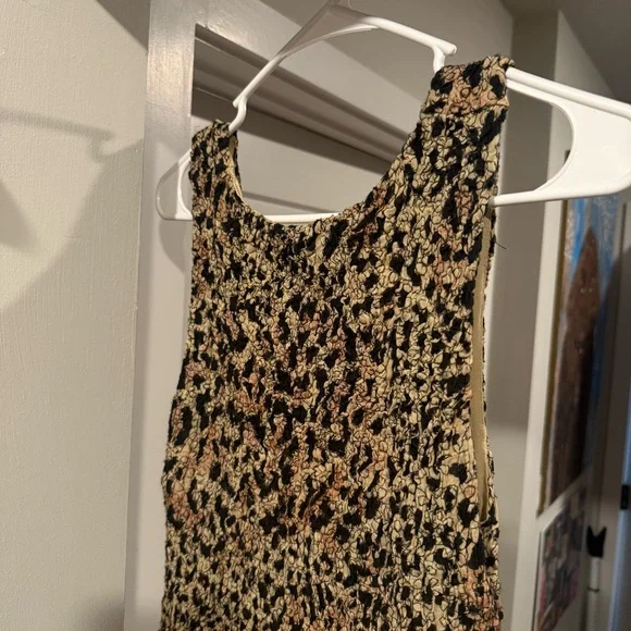 FREEPEOPLE leopard print smocked mini dress - Picture 3 of 5